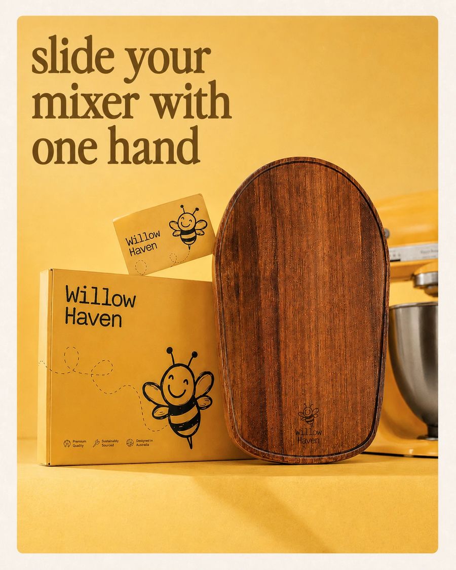 Honey on honey: the box, the card and the slider, one serif line.