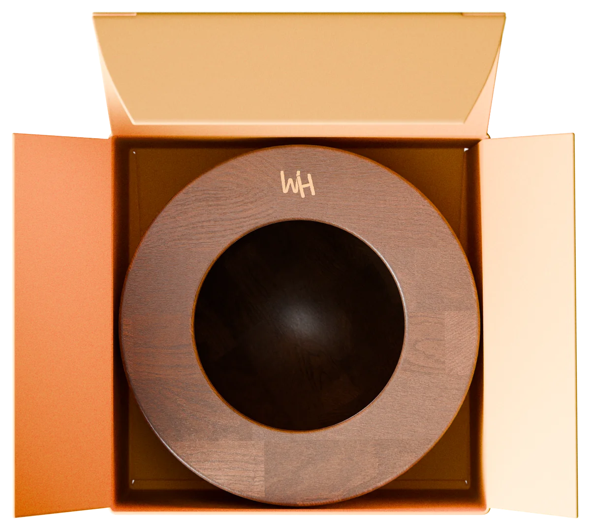 The honey box open with the bowl inside
