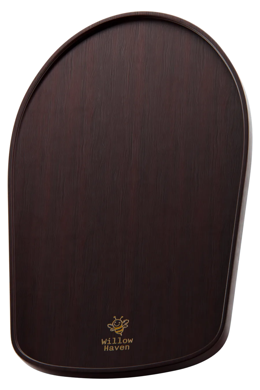 Walnut square slider, front view