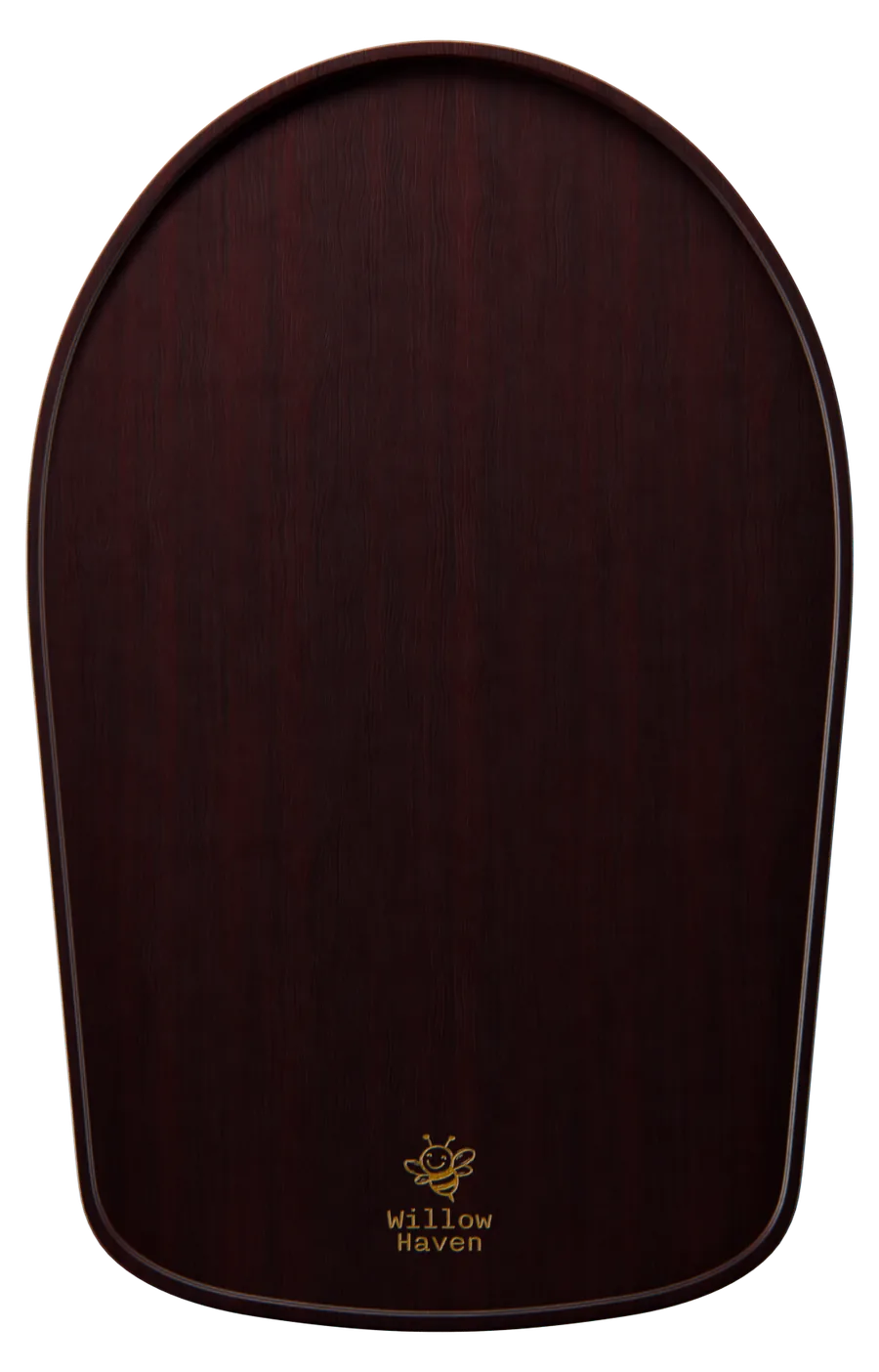 Walnut square slider, standing view